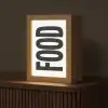 Food - Zwart - Wit - Decoratie Light Box met kabel (Tafellamp) klein -z3d_website