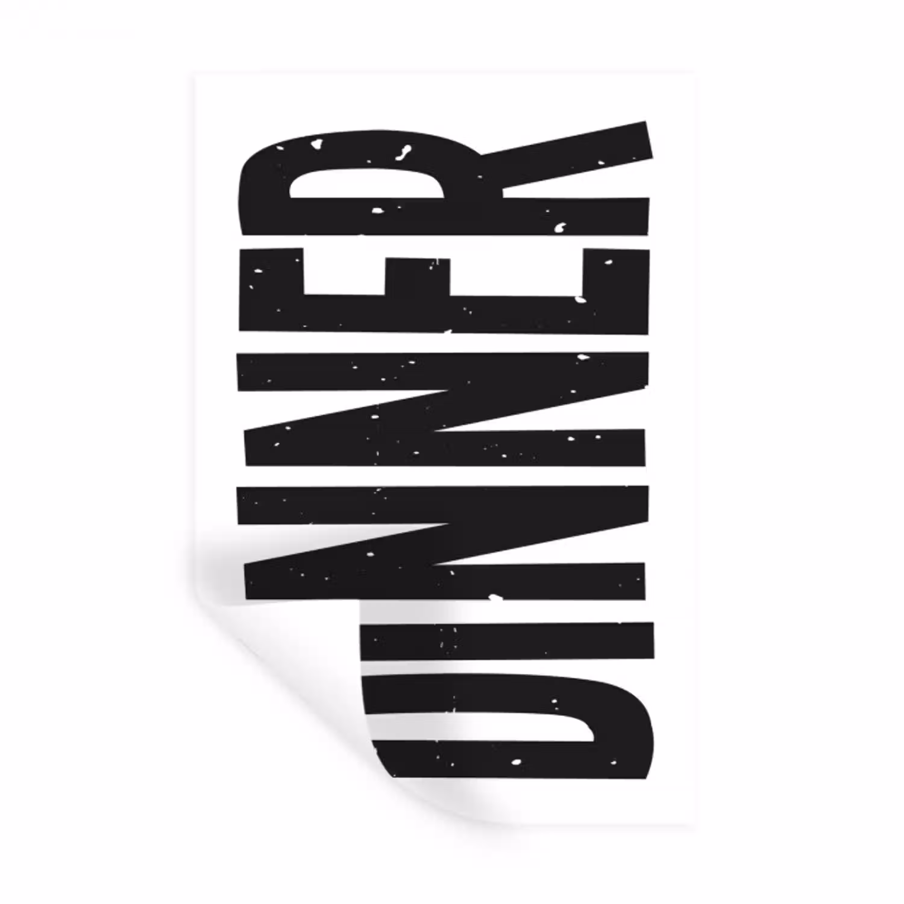 Zwart - Decoratie - Vintage - Eten Muursticker klein -3d