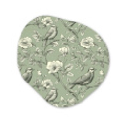 Klassiek - Botanisch - Groen Wandcirkel Organisch Forex 3mm klein 629 -3d