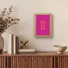 Oh la la - Roze - Oranje - Minimalistisch Light Box met kabel (Tafellamp) klein -sfeer2