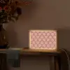 Waaiermotief - Patroon - Roze Light Box met kabel (Tafellamp) klein -sfeer4
