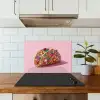 Taco - Kleurrijk - Edelstenen - Goud keuken achterwand spatscherm klein -sfeer2