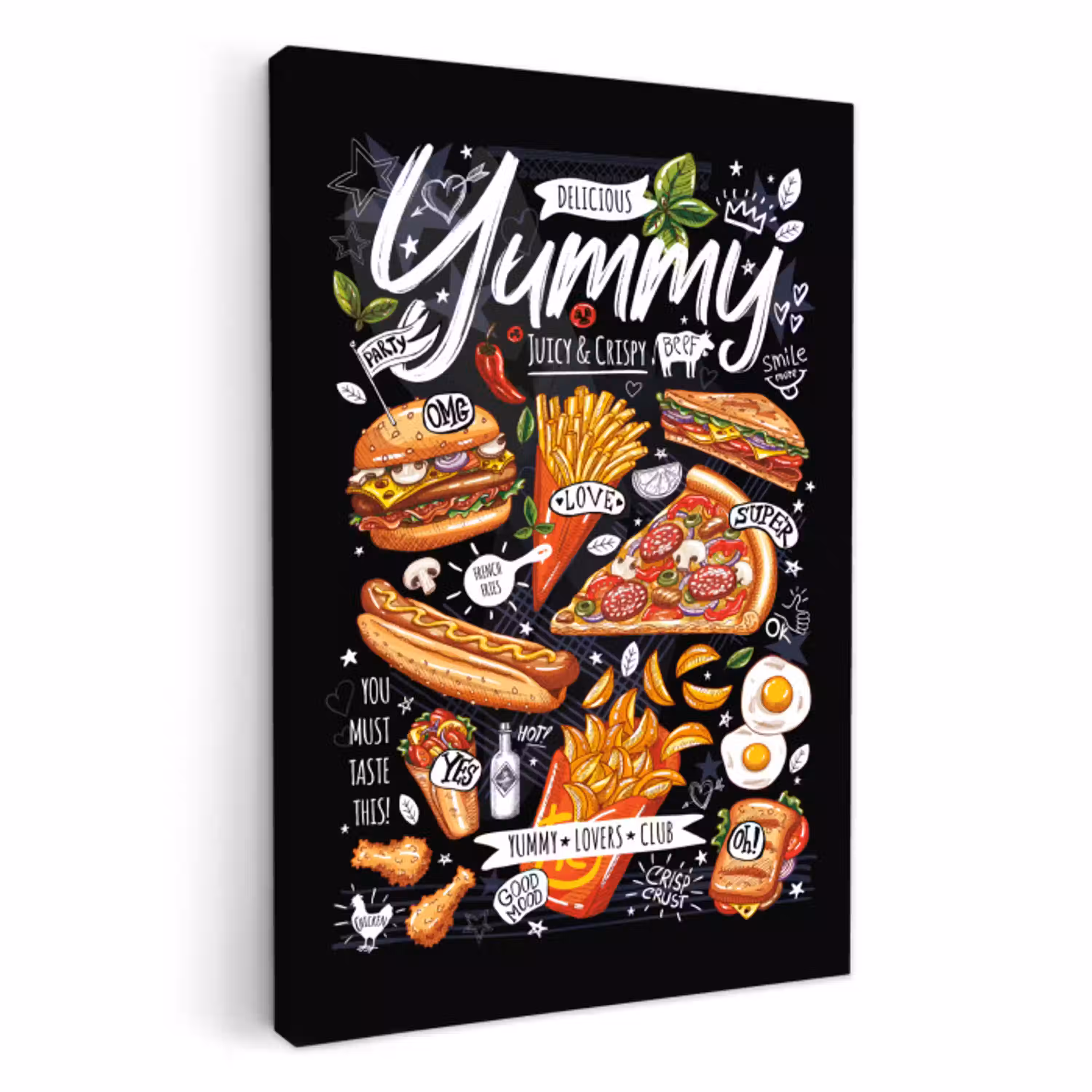 Festival of Fast Food Favorites KitchenYeah - Keuken - Canvas klein -3d
