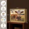 Koe - Dier - Weiland - Gras - Dieren - Natuur Light Box met batterij (Wandlamp) middel -USP_websiteoverzichtNL