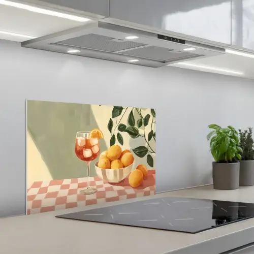 Citroenen - Glas - Tafelkleed - Geblokt keuken achterwand spatscherm klein -3d_schuin