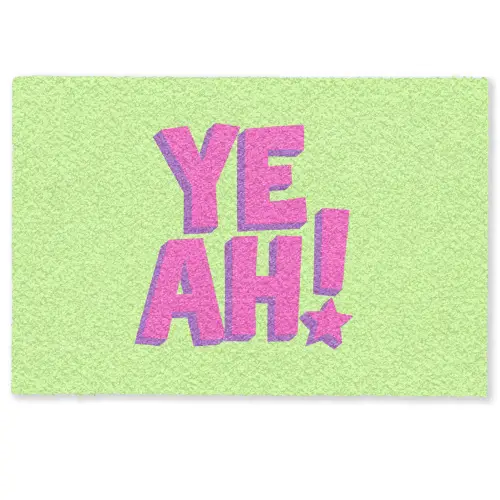 Groen - Neon - Quote Deurmat klein -zkaufland3d