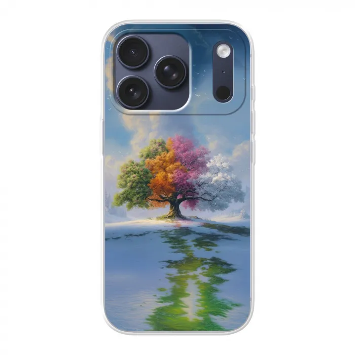 Boom - Seizoenen - Winter - Landschap Telefoonhoesje iPhone 17 Pro klein -3d