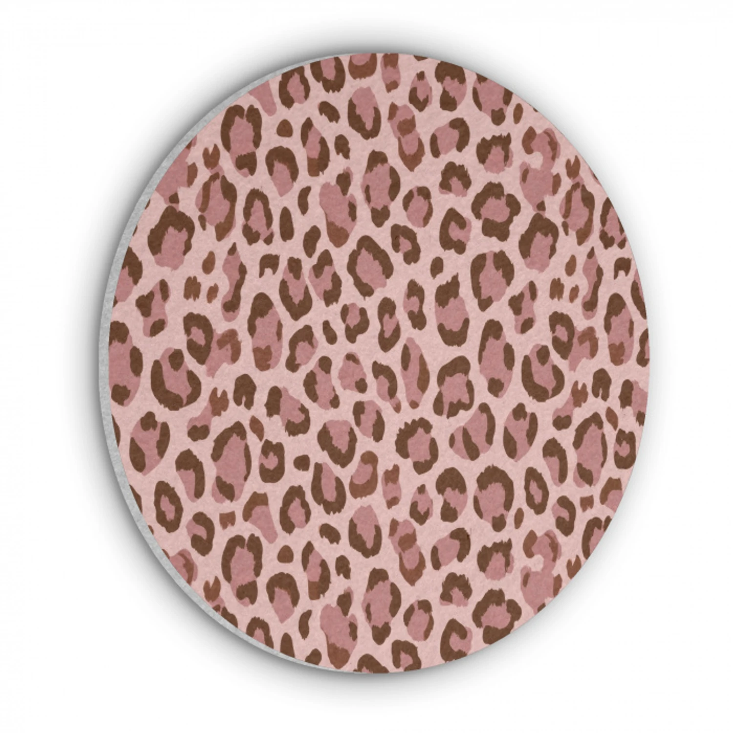 Luipaard - Patroon - Roze Akoestische PET Vilt - Rond klein 838 -3d