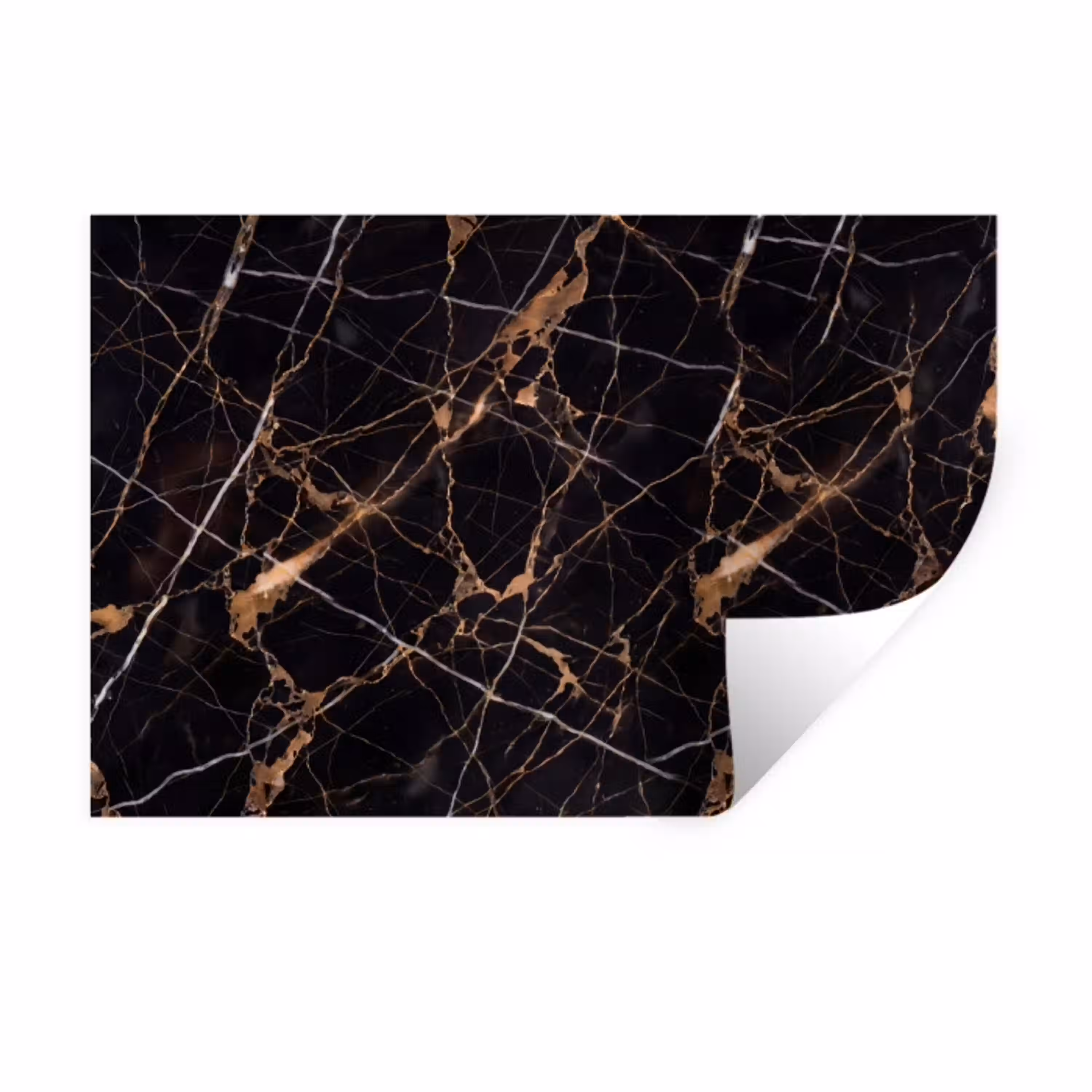 Marmer - Goud - Abstract - Zwart Muursticker klein -3d