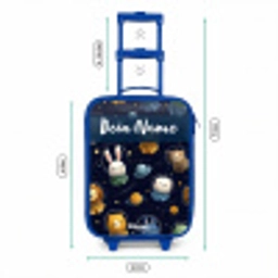 Dieren - Astronaut - Planeten - Sterren Kinderkoffer - Blauw klein -productfoto_formaten