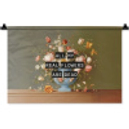 Bloem - Quote - Vintage - Art Wandkleed katoen klein -zz3d