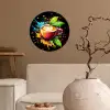 Koffie - Graffiti - Drinken - Abstract Wandcirkel behangsticker klein -sfeer1