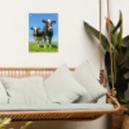 Koeien op een zonnige dag in de wei tuinposter los doek klein -sfeer7