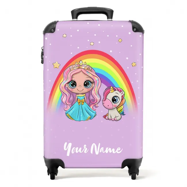 Elza eenhoornprinses NBS - Handbagage koffer - Kinderen Unisex middel -productfoto_recht
