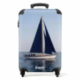 Zeilboot - Zee - Blauw NBS - Handbagage koffer - Volwassenen Unisex middel -productfoto_recht