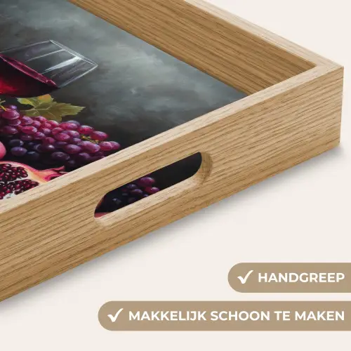 Wijn - Fruit - Stilleven Dienblad Rechthoek middel -USP_HandgreepNL