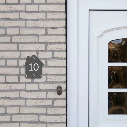 Grijs - Kader - Regulier Naambord Huisje klein -sfeer1