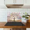 Levensboom - Goud - Kleurrijk - Abstract - Aesthetic keuken achterwand spatscherm klein -sfeer2