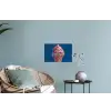 Ijsje - Hoorntje - Steentjes - Blauw Muursticker klein -plant