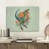 Dino - Bladeren - Grafisch - Groen PET vilt klein -sfeer1
