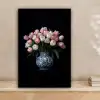 Bloemen - Roze - Tulpen - Vaas canvas 2cm klein -sfeer1
