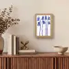 Bloemen - Blauw - Lijnen - Bloemblaadjes Light Box met kabel (Tafellamp) klein -sfeer2