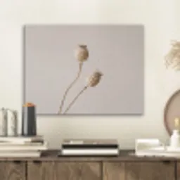 Papaverbollen - Droogbloemen - Minimalistisch - Beige - Rustig PET vilt klein -sfeer1