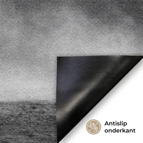 Olifant - Zwart - Wit - Rook Deurmat klein -antislip_NL