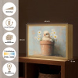 Bloempot - Kuiken - Bloemetjes Light Box met batterij (Wandlamp) middel -USP_websiteoverzichtDE
