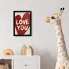 Loveyou - Hart - Rood fotolijst zwart zonder passe partout klein -usfeer4_kinderkamer