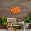 Abstract - Verf - Rood Tuinposter op houten frame 2 cm dik klein 845 -sfeer3