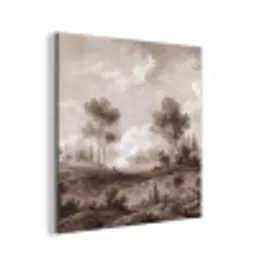Klassiek - Landschap - Neutraal aluminium wit klein -3d