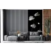 Orchidee - Bloemen - Zwart - Wit - Stilleven fotobehang vinyl groot -bank