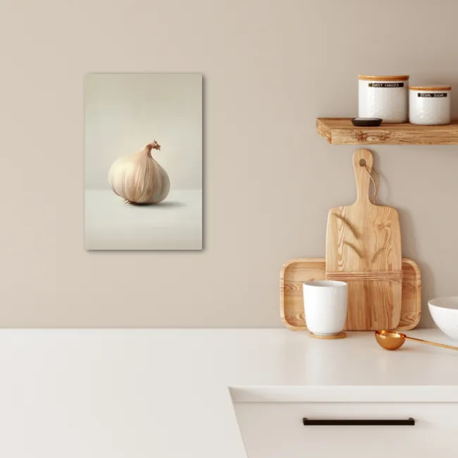 Knoflook - Natuurlijk - Beige KitchenYeah - Keuken - Canvas klein -sfeer1