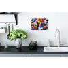 Vormen - Abstract - Stippels - Blauw Muursticker klein -keuken