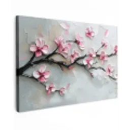 Bloesem - Kunstzinnig - Roze - Sakura Tuinposter op houten frame 2 cm dik klein -3d