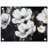 Bloemen - Wit - Abstract tuinposter los doek klein -3d