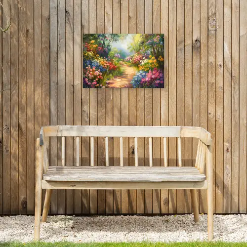 Natuur - Landschap - Bloemen - Kleurrijk Tuinposter op houten frame 2 cm dik klein -sfeer4