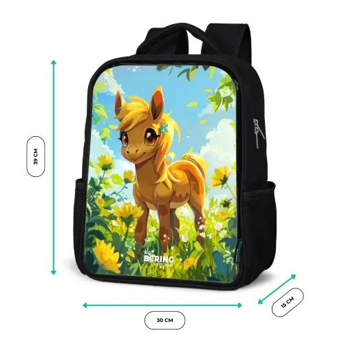 Sunny pony Rugzak - Zwart middel -productfoto_formaten