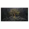 Bladeren - Goud - Boom - Rots Muismat XXL klein -3d_leeg