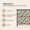 Bloemen - Dessin - Zwart Balkonbeschermer Duitsland klein 596 -specs_NL