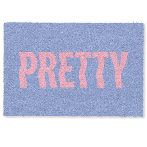Pretty - Roze - Blauw - Golvend Deurmat klein -zkaufland3d