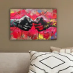 Street art - Handen - Graffiti - Kunst - Banksy canvas 2cm klein -sfeer3