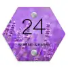 Lavendel - Klassiek Naambord Hexagon klein -3d