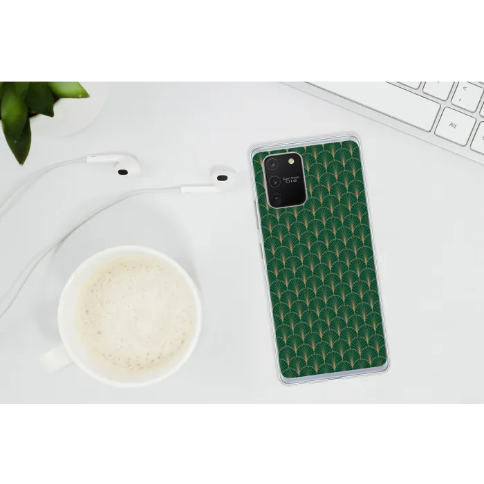 Patroon - Groen - Goud - Symmetrisch Telefoonhoesje Samsung Galaxy S10 Lite klein 364 -oordopS10Lite