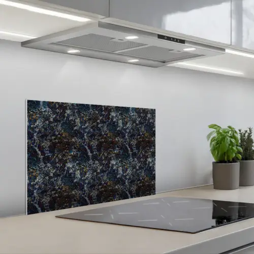 Blauw - Graniet - Donker keuken achterwand spatscherm klein 900 -3d_schuin