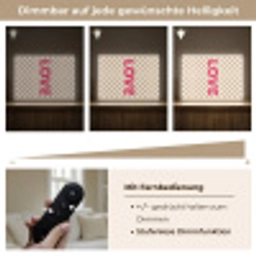 Love - Stippen - Roze Light Box met batterij (Wandlamp) middel -USP_dimbaarDE