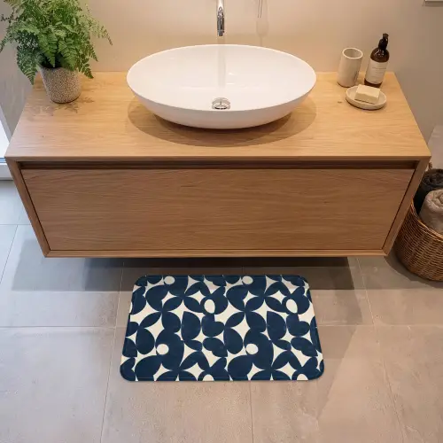 Modern - Geometrisch - Blauw Badmat klein 997 -sfeer1