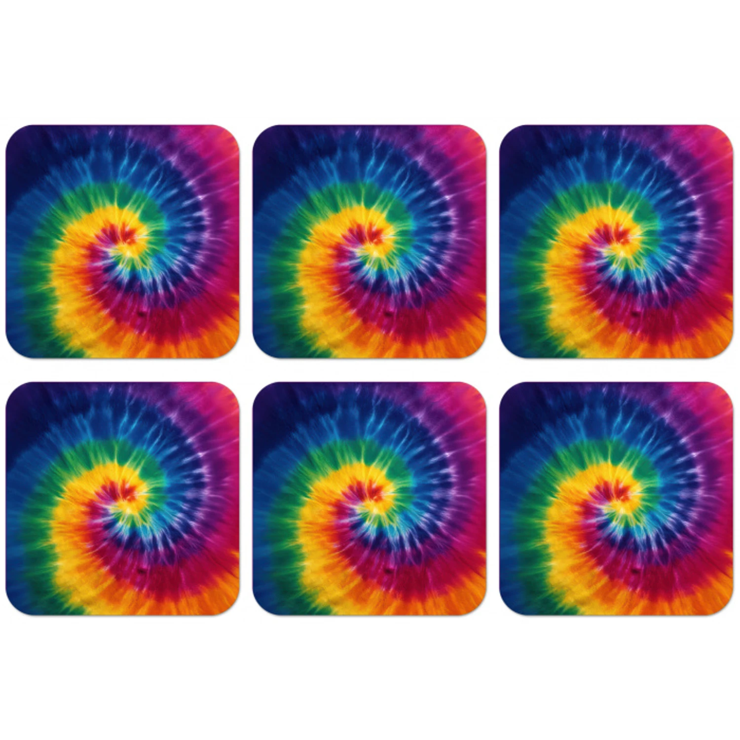 Regenboogkleuren - Spiraal - Kleurrijk onderzetter kurk middel -zkaufland3dotto
