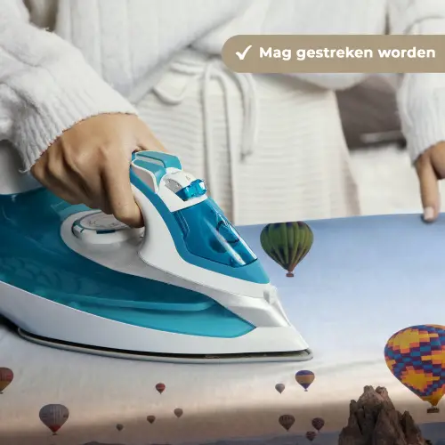 Luchtballonnen - Rotsen - Zonsopgang Wandkleed katoen klein -sfeer9